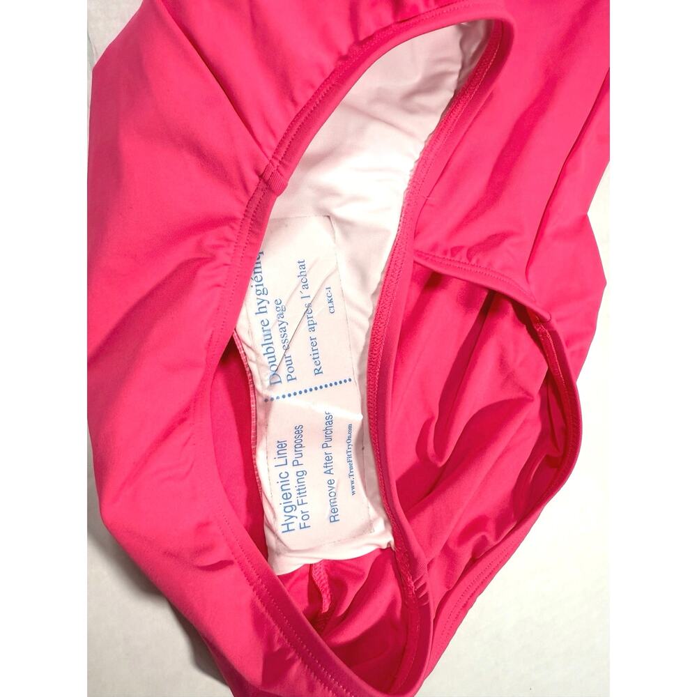 La Blanca Island Goddess Scoop Front Tummy Control One Piece Swimsuit Pink Sz 12 - Picture 9 of 9